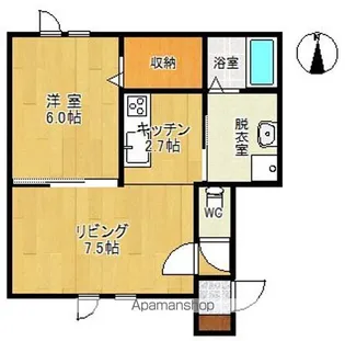 フクシア【1C号室】の間取り