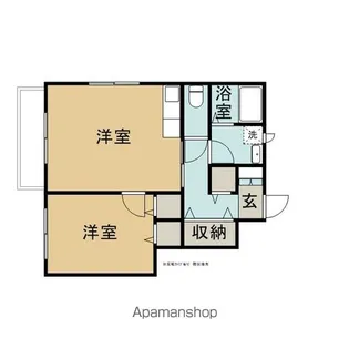 GREEN GABLES YAHABA【1C号室】の間取り