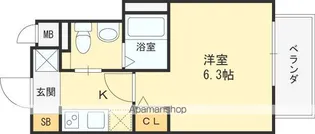 CREST花園【403号室】の間取り