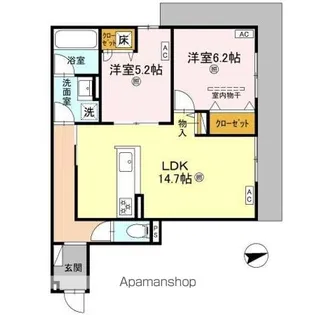 D-residence荘園 B【1階】の間取り