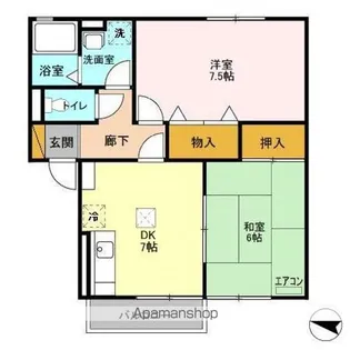 クレール新柏【1階】の間取り