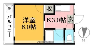 コーポマルミ【1階】の間取り