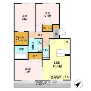 グランドール ソシア【2階】の間取り