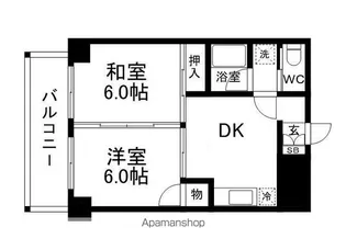 ライオンズマンション薬院【3階】の間取り