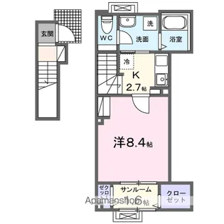 アクア ミル【2階】の間取り
