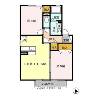 ウィルモア野依【2階】の間取り