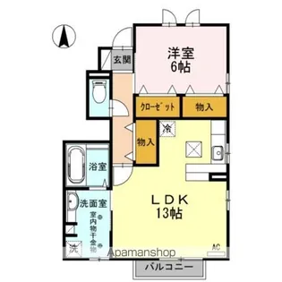 クレアージェ光陽【1階】の間取り