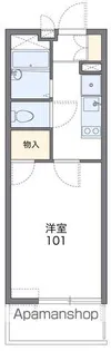 レオパレスオレンジの木【109号室】の間取り