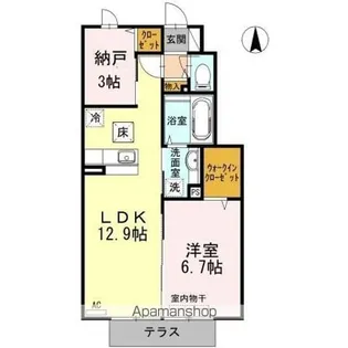 アプローズコート【1階】の間取り