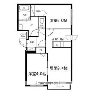フォンテーヌ宮の森【3階】の間取り