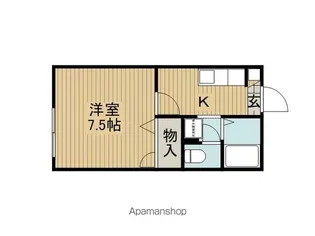 ディアスカリヨン【A105号室】の間取り