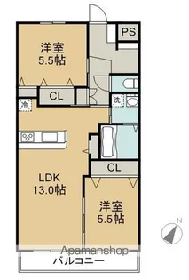 ヘスティア【2階】の間取り