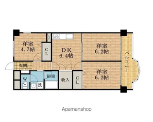 サンファミリーⅠ【6階】の間取り