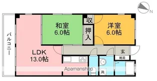 コーポ北斗七星【1階】の間取り