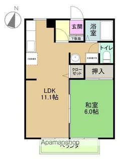 ディーセントハイツ【B202号室】の間取り