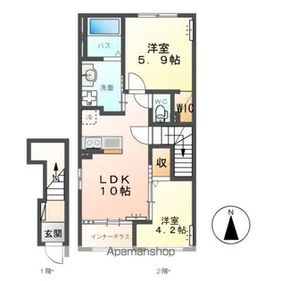アーバングレイスⅡ【2階】の間取り