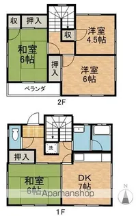 長野県長野市西和田1丁目【一戸建】の間取り