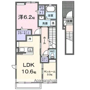マドベーゼ【2階】の間取り