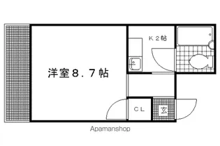 べレビューハウス北白川【103号室】の間取り