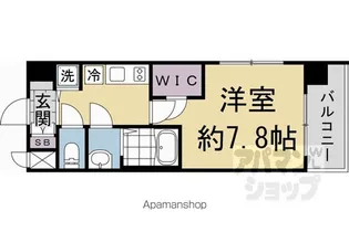 アスヴェル京都壬生EASTWEST【W410号室】の間取り