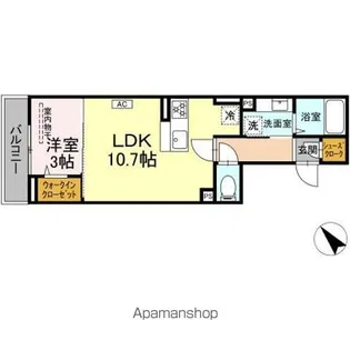 D PAINA 千年新町【3階】の間取り