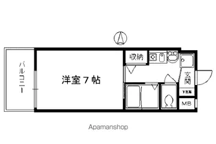 エステムコート京都烏丸IIIジャパニズム【802号室】の間取り