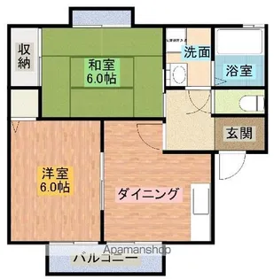 コーポ塚前館B【102号室】の間取り