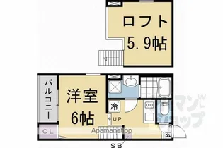 HALE MAHALO【102号室】の間取り