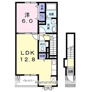 宮城県仙台市青葉区赤坂3丁目【アパート】の間取り