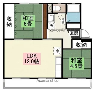 新宿団地6号棟【1階】の間取り