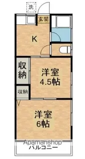 ハイムさかえ【201号室】の間取り