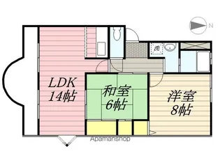 トゥアマンション【4階】の間取り