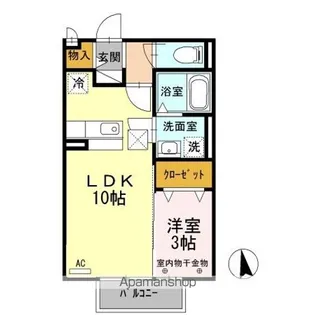 セレッソハイム【1階】の間取り