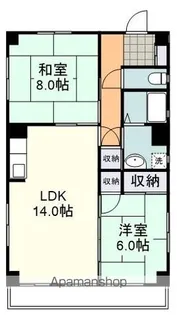 メゾン桂【402号室】の間取り