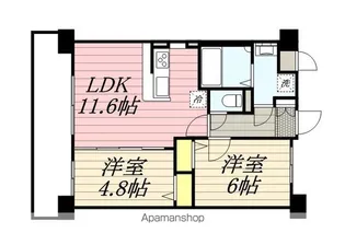 レフィナード博多【1階】の間取り