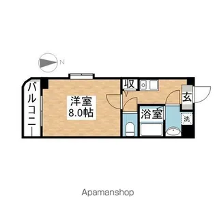 ラシュレ日光【4階】の間取り