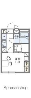 レオパレスコンフォールK【1階】の間取り