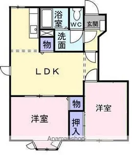 クレストヒルズD【1階】の間取り