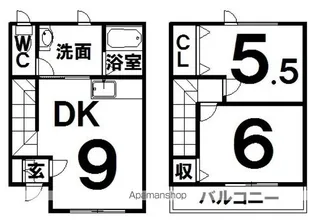 北海道帯広市西二条南25丁目【テラスハウス】の間取り