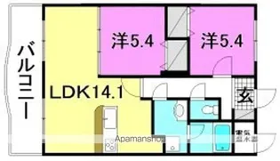 ブライムシャノン【102号室】の間取り
