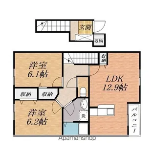 ゴールドパディーⅤ【203号室】の間取り