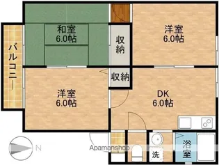 メゾンエスポア【202号室】の間取り