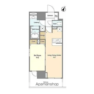 LA PERLA岩本町【9階】の間取り