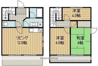 東京都あきる野市野辺【テラスハウス】の間取り