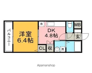 アザレアハイツハンダ第2【405号室】の間取り