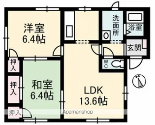 フレグランス大島 A棟【1階】の間取り