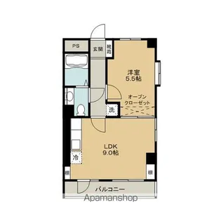 KYアパートメント5番館【2階】の間取り