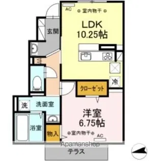 ヴァンヴェール碧【1階】の間取り