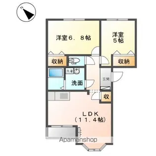 アリスタウン【1階】の間取り