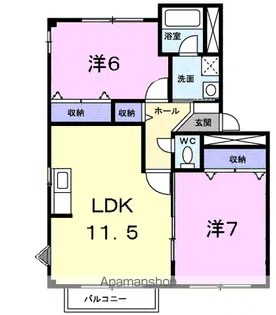 アベニューⅠ【2階】の間取り